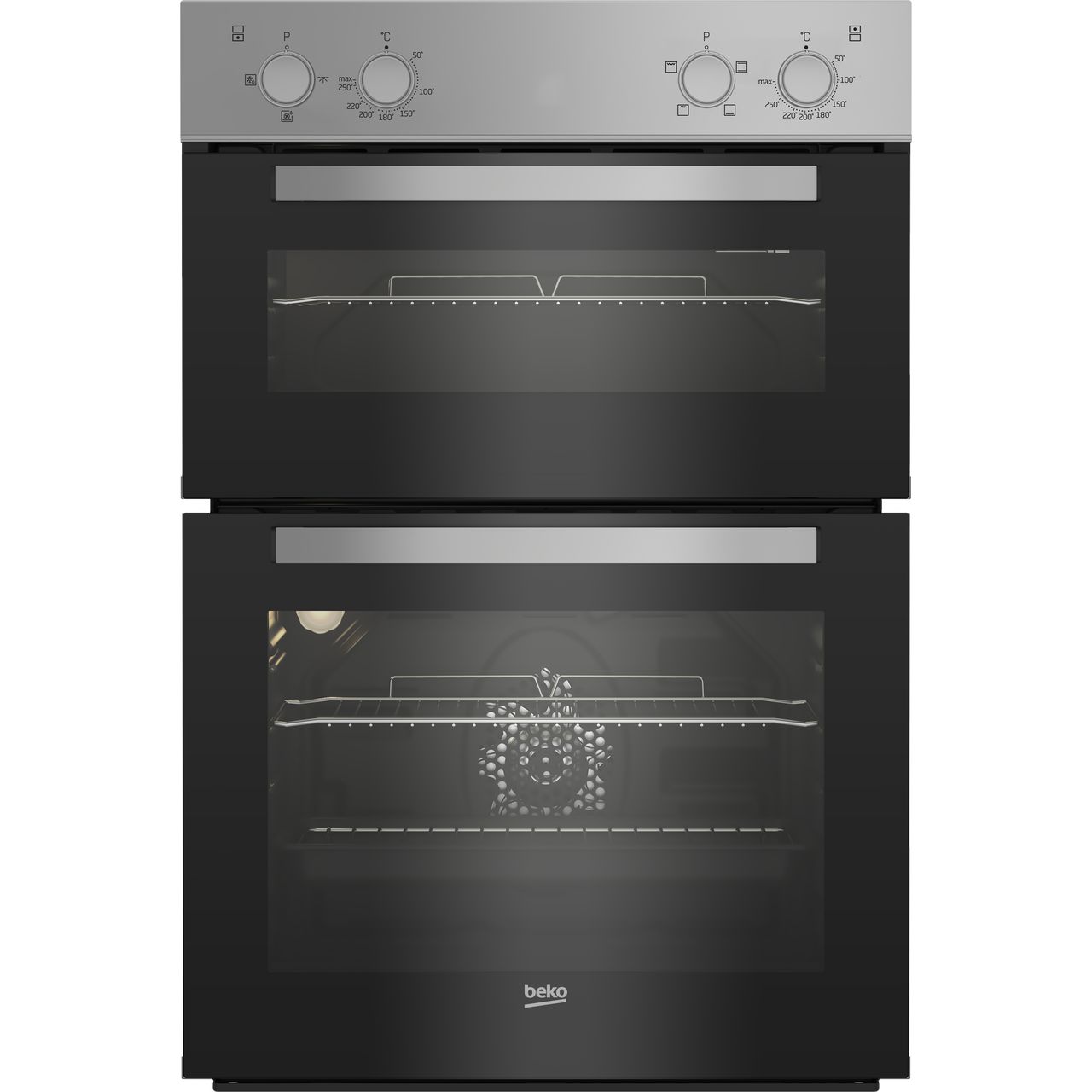 Beko RecycledNet® BBXDF21000S Built In Electric Double Oven - Silver - A/A Rated