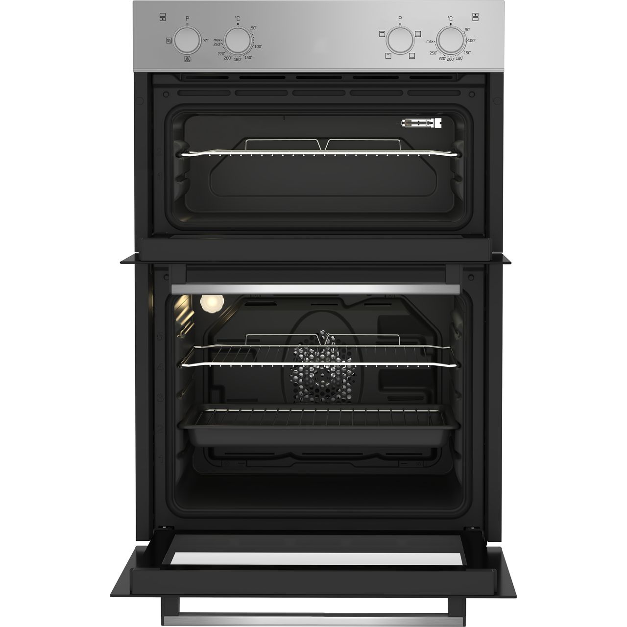 Beko RecycledNet® BBXDF21000S Built In Electric Double Oven - Silver - A/A Rated - Image 2
