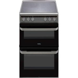 Amica AFC5100SI 50cm Wide Single Oven Electric Cooker with Ceramic Hob - Silver