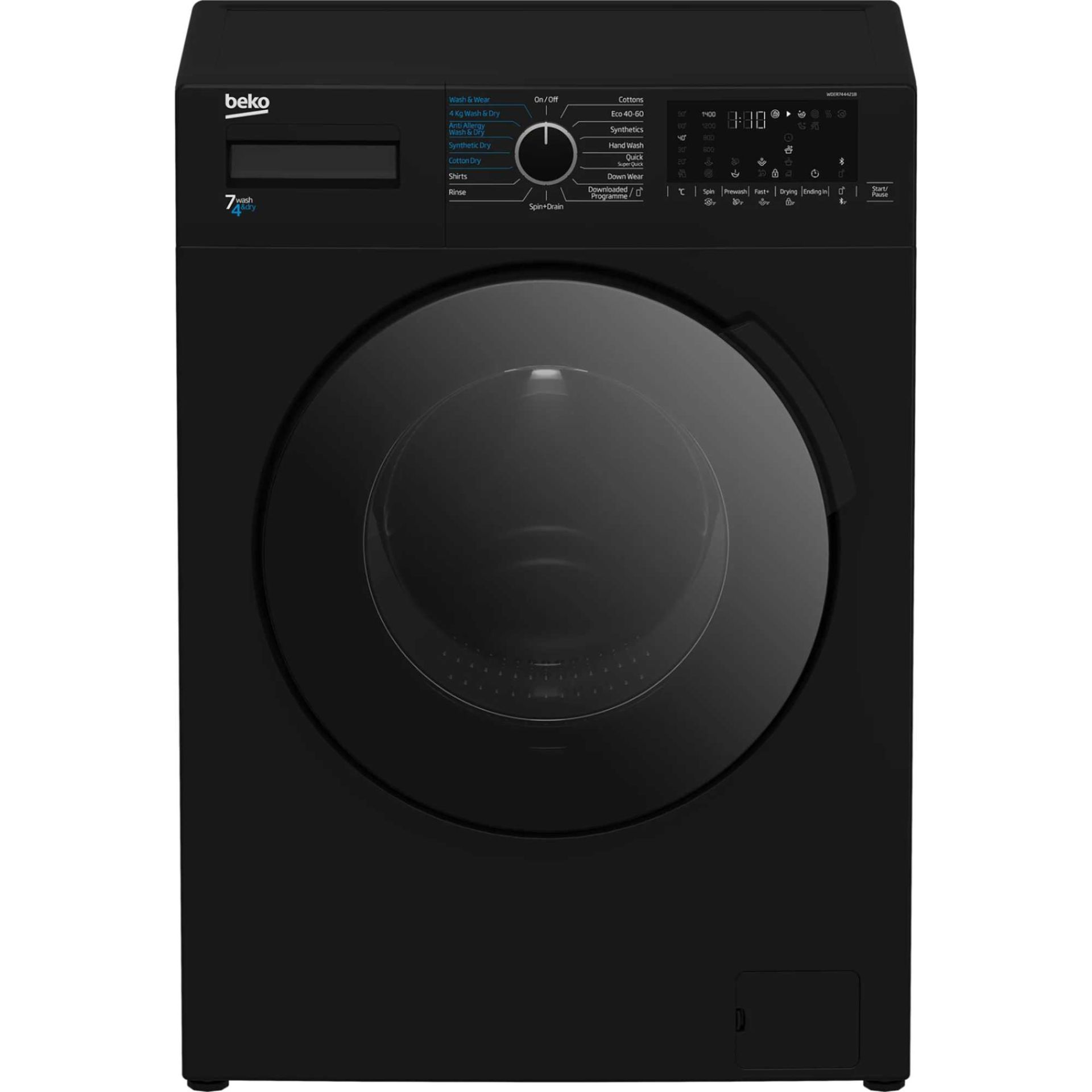 Beko WDER744421B 1400rpm 7kg / 4kg Washer Dryer with SteamCure - Black