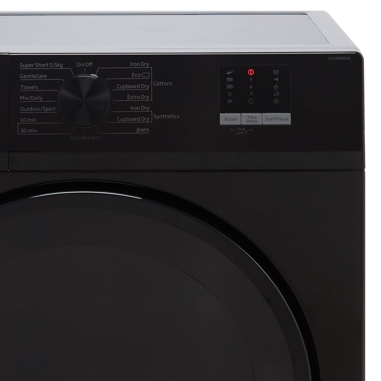 Beko DTLCE80051B 8Kg Condenser Tumble Dryer - Black - Image 3