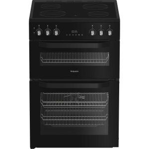 Hotpoint HDE6VDB1 60cm Electric Double Cooker with Multiflow - Black