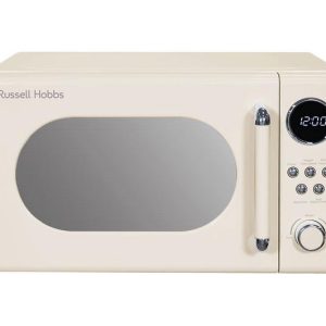RUSSELL HOBBS Retro RHM2044C Compact Solo Microwave - Cream