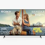 Sony Bravia 3 K43S38BP (2025) LED HDR 4K Ultra HD Smart Google TV - 43 inch with Dolby Atmos - Black