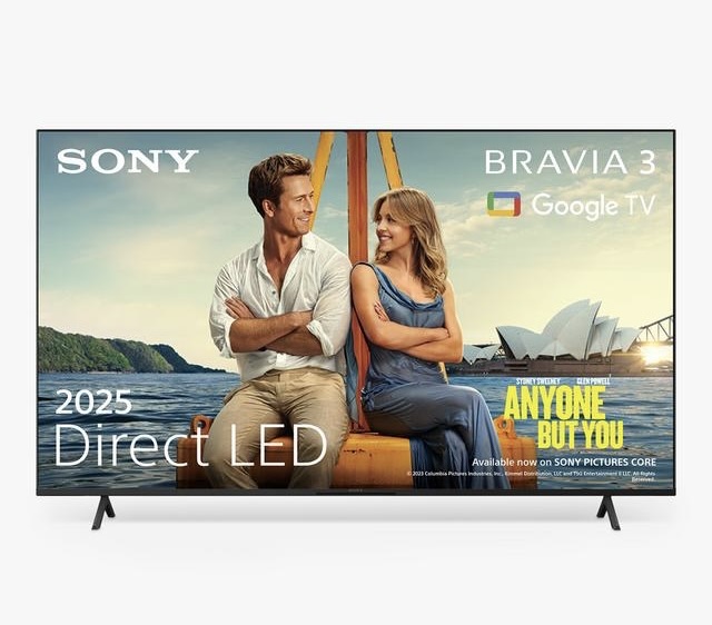 Sony Bravia 3 K43S38BP (2025) LED HDR 4K Ultra HD Smart Google TV - 43 inch with Dolby Atmos - Black